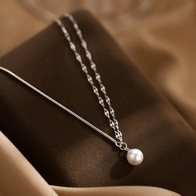 Minimalist Pearl Pendant Necklaces For Women Elegant Fashion New Jewelry Accessory Gift Party Collares Para Mujer
