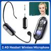 2.4G Wireless Microphone Headset Long Range Head Handheld Mic 2 In 1 for Teaching Stage Performers Fitness Instructors