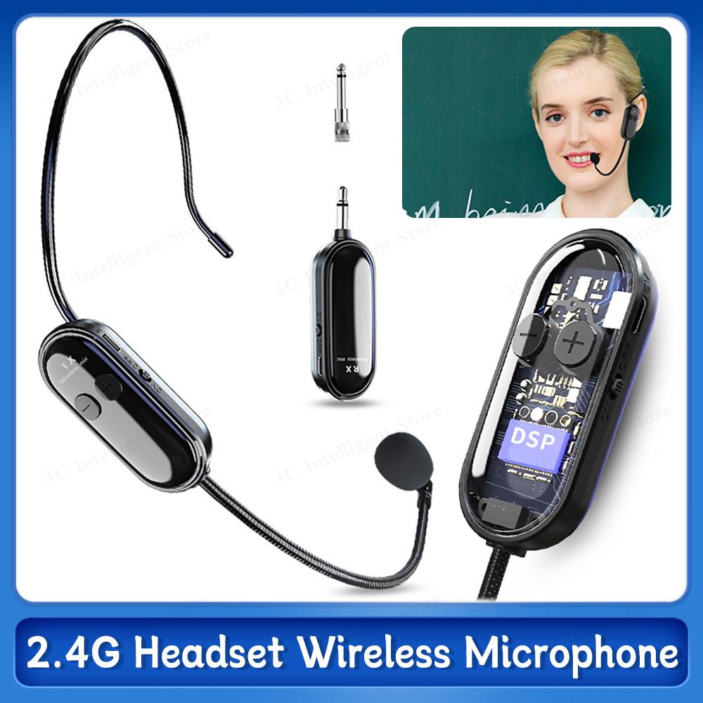 2.4G Wireless Microphone Headset Long Range Head Handheld Mic 2 In 1 for Teaching Stage Performers Fitness Instructors