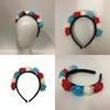 Elegant Flower Hair Accessories Headband For The Queen's 70th Platinum Jubilee Union Jack Inspired Design