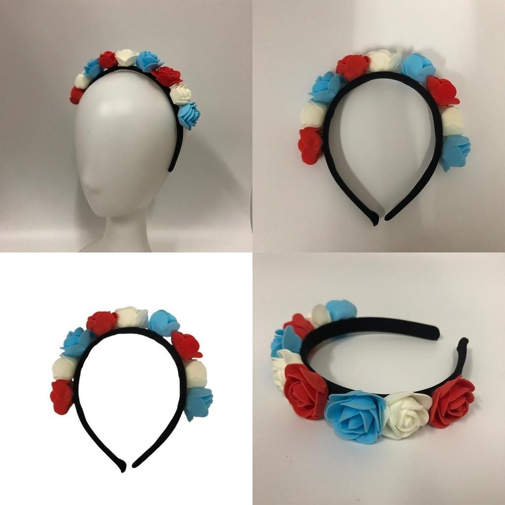 Elegant Flower Hair Accessories Headband For The Queen's 70th Platinum Jubilee Union Jack Inspired Design