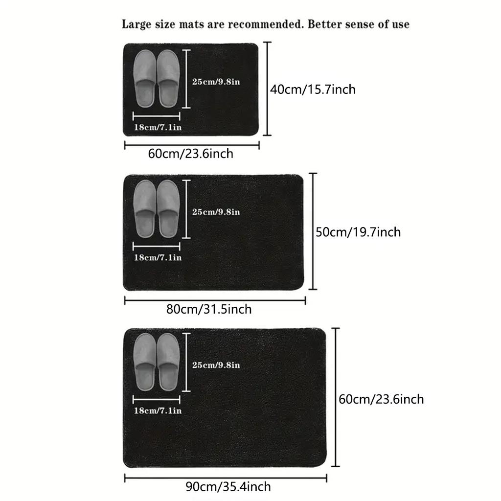 1pc Bath Rug Coral Velvet Super Absorbent And Non-slip Bathroom Floor Mat  Quick-drying, Machine Washable