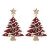 Dripping Oil Vintage Christmas Collection Earrings Earrings Fashion Rhinestones Christmas Tree Earrings New Year's Accessories