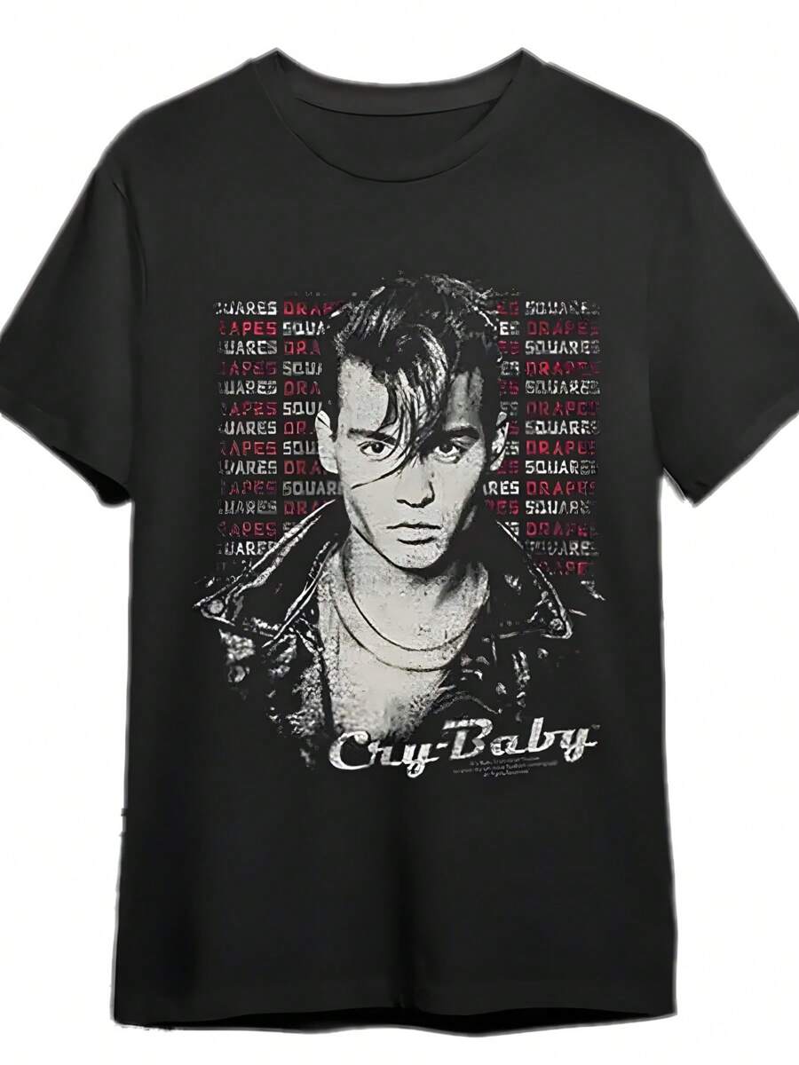 

Крутая Ретро Повседневная Футболка унисекс с принтом Плачущий Ребенок Джонни Депп S