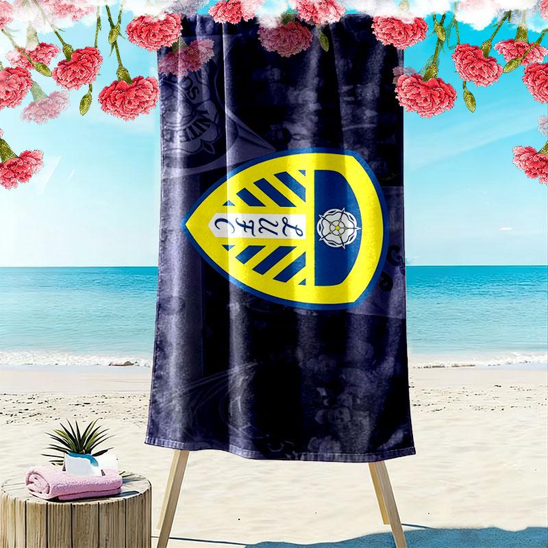 Asciugamano da Spiaggia Leeds United Stampato, Asciugamano Grande Morbido ad Asciugatura Rapida per Spiaggia Campeggio Nuoto