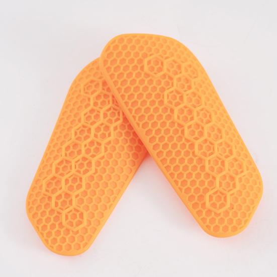 Flexible Soft Shin Guards Honeycomb Soccer Shin Pads Shock Absorption Silicone Protective Leg Guard for Football Soccer