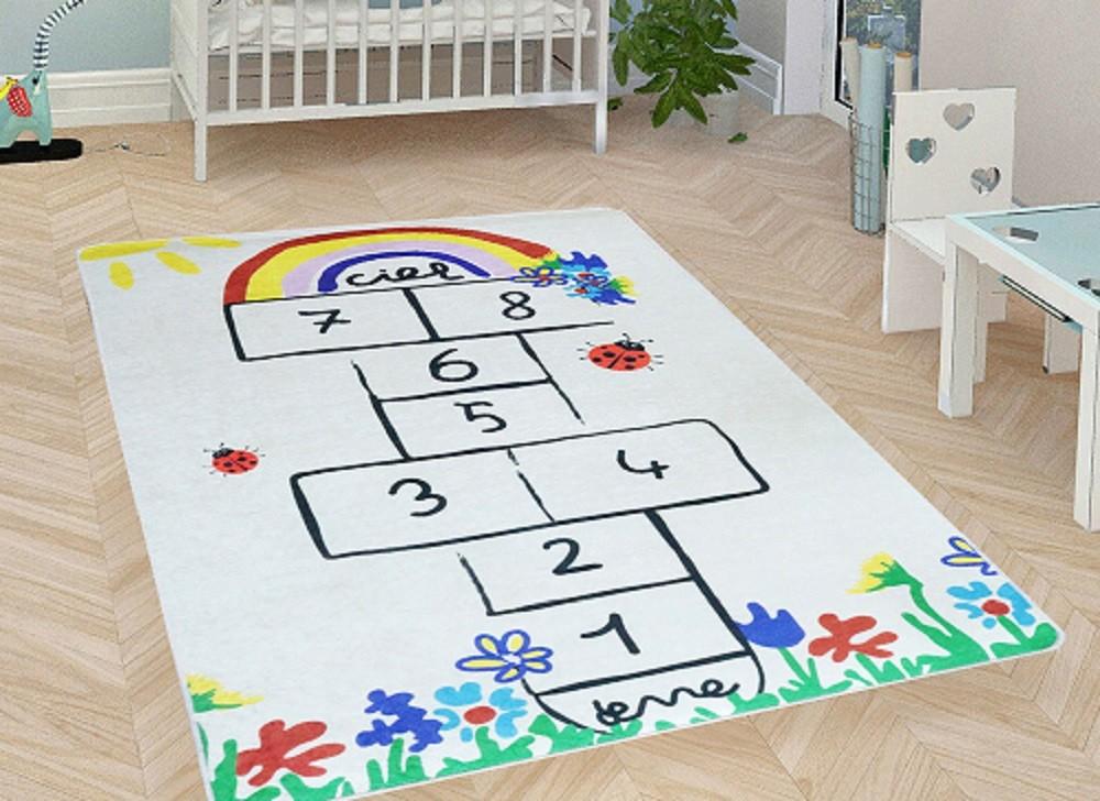 Χαλί παιδικού δωματίου 80x150 εκ. Πολυέστερ Κουτσό Μπεζ