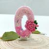 Pink Rose Digital Candle Wax Holder Design Clean Hygienic Fashion Novel Shape Birthday Party Decoration Supplies