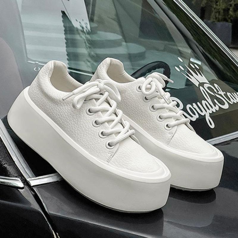 Niche Trend Design,thick Soled Height Increasing Men Shoes, White Shoe Platform Shoes Men White Sneakers Shoes Zapatos