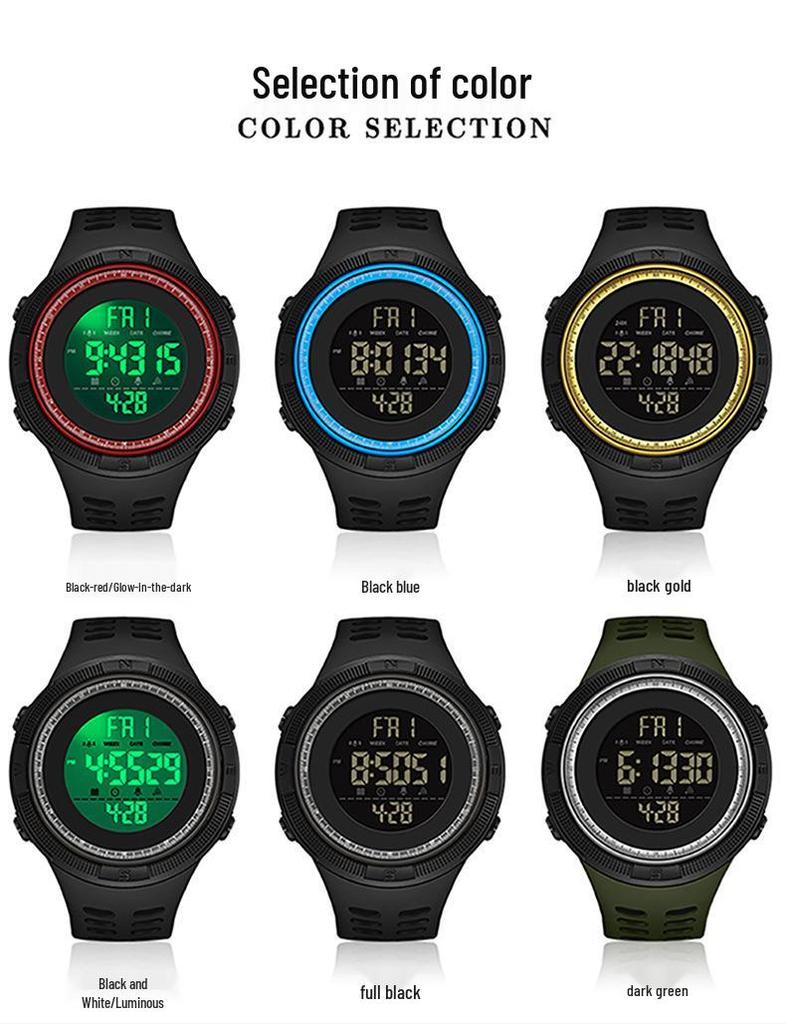 Sanda Youth Fashionable Waterproof Electronic Wristwatch for Men