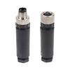Secure M 8 Waterproof Plugs 3Pin / 4 Pin High Strength PA66 Housing For Stable Connection Protections Against Oils/Acids