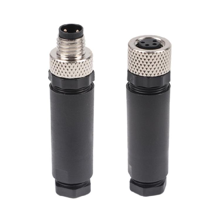 Secure M 8 Waterproof Plugs 3Pin / 4 Pin High Strength PA66 Housing For Stable Connection Protections Against Oils/Acids