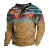 Men's Printing  Plush Warm Coat Fleece Sweater Casual Coat Pocket Sweater Autumn Winter
