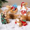 Mouse Christmas Animal Figurine Christmas Anmail  Miniature Figurine  Car Interior Supplies