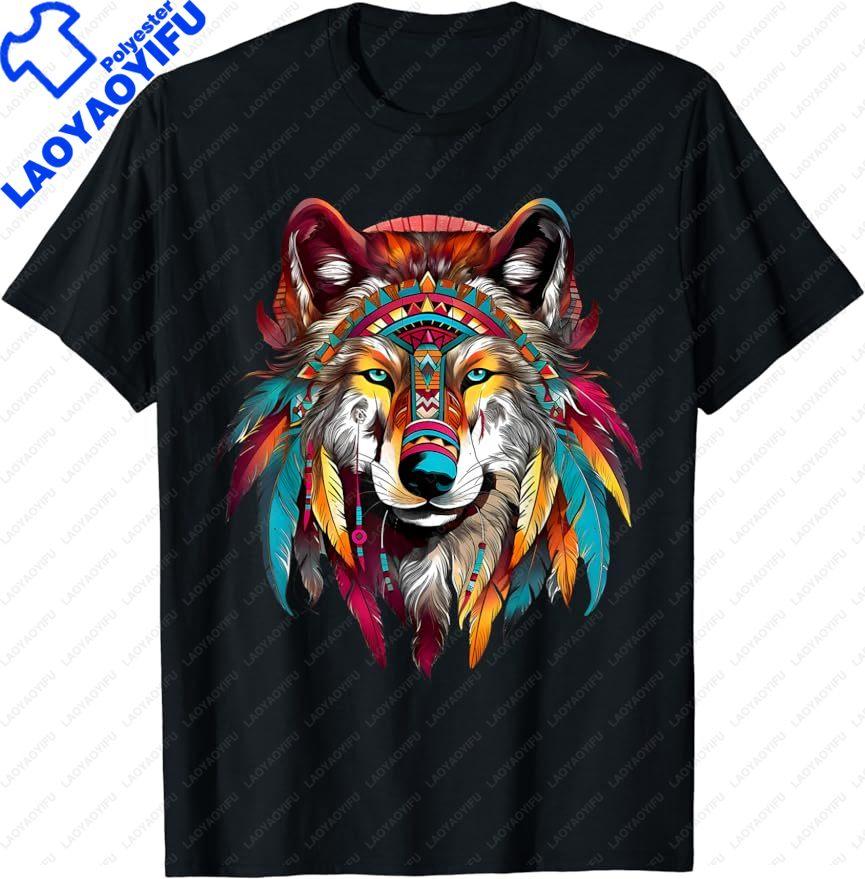 Indigenous Heritage Colorful Feathers Indian Native American TShirt Best Selling Four Seasons Unisex Indianer Motorcycle TShirt