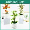 Simulated Color Multi Leaves Potted Artificial Plant Ornament Decoration