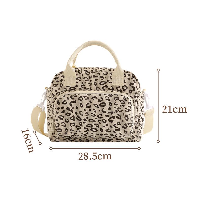 

Floral Corduroy Lunch Bag Printed Food Handbags Portable Thermal Lunch Box Bag Waterproof Office Cooler Ice Insulated Case