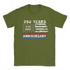 250 Years Anniversary America 250th Birthday Patriotic USA Flag Unisex T Shirt  Vintage Tees Crew Neck TShirt Cotton Plus Size Top