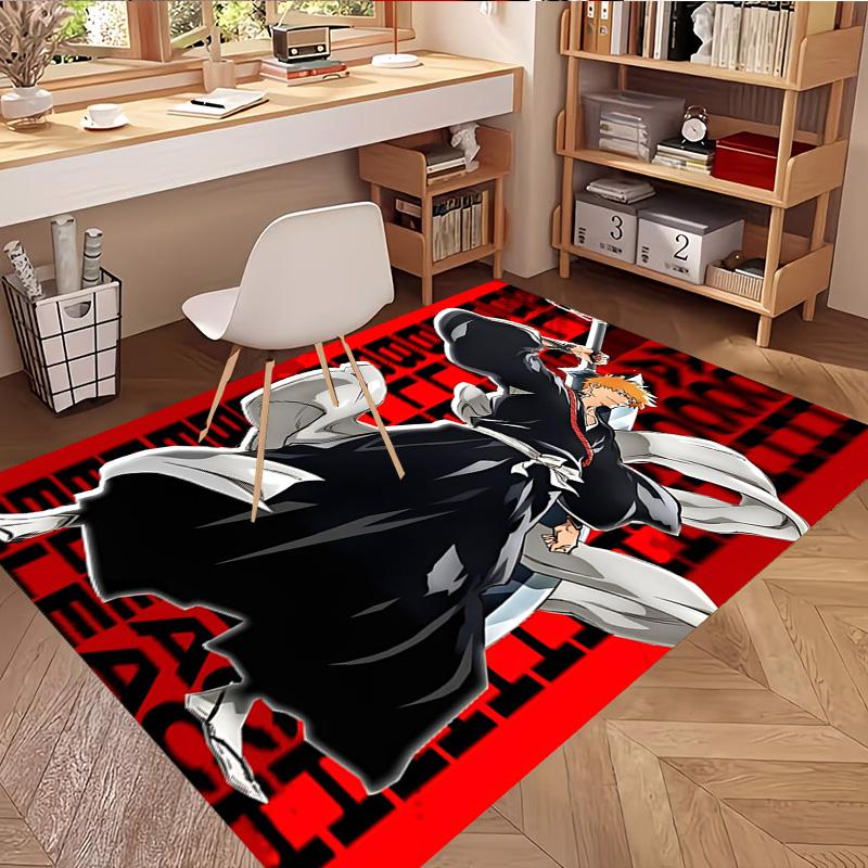 BLEACH Druck Teppich, Waschbarer Boden Teppich, Für Eingangsbereich Wohnheim Waschküche Büro Arbeitszimmer, Heimdeko Geburtstag Weihnachtsgeschenk