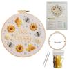 1set Happy Bee Embroidery Kit, a beginner-friendly embroidery material kit suitable for beginners, DIY embroidery craft material kit