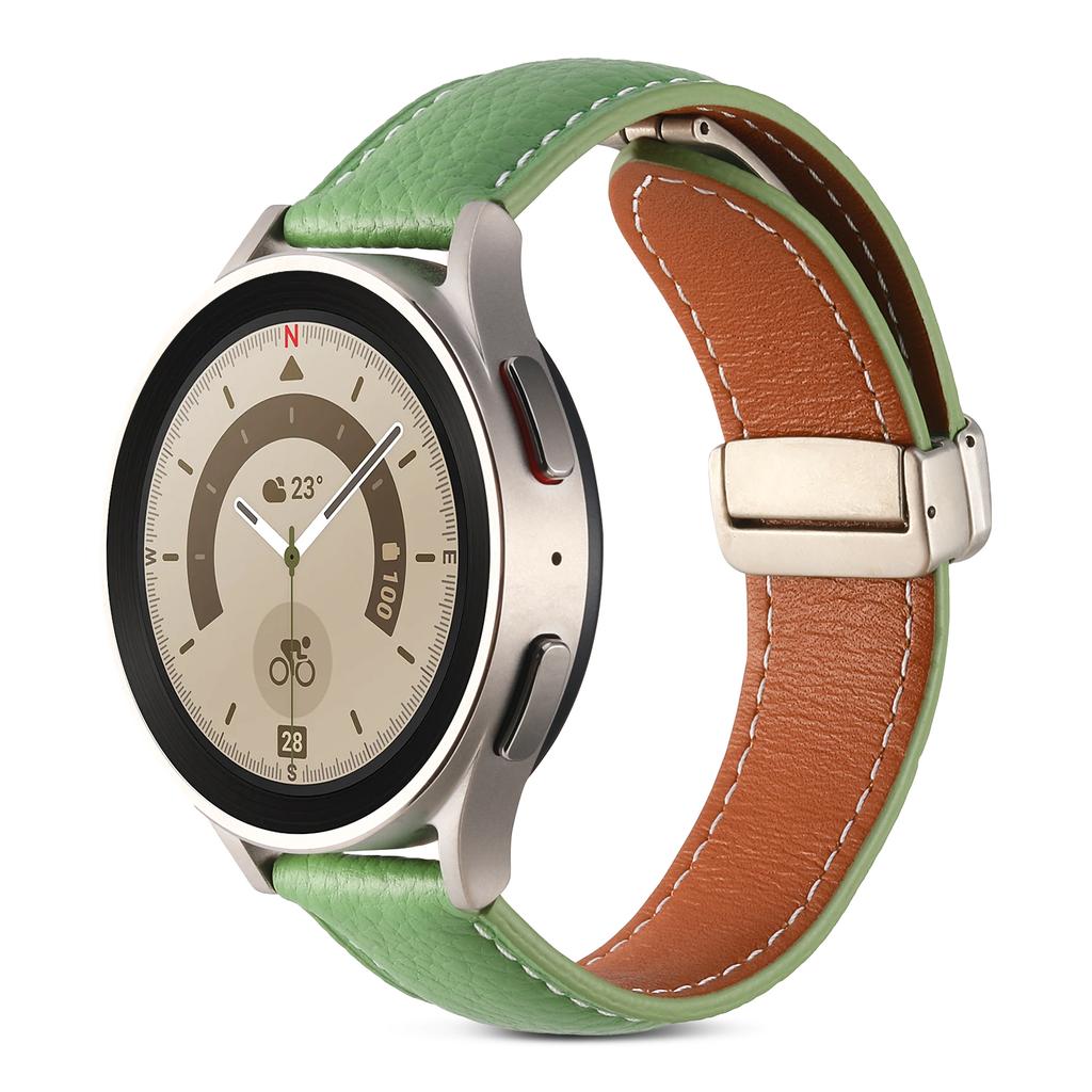 22mm 20mm Leather strap For Samsung Galaxy Watch 6/4/5/5 Pro Classic Huawei watch 4/3/GT3 Magnetic Band Amazfit GTR/GTS 4 Correa