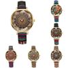 Vintage Ethnic Style Womens Quartz Watch With Colorful Canvas Strap For Casual Fashion And Gift