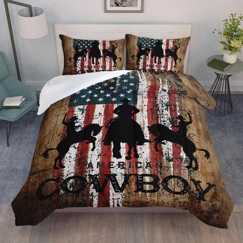Wild Deer Comforter Sets For Kids Teens,American Flag Camo Bedding Sets Full Size Comforter Sets With 1 Comforter 2 Pillowcase