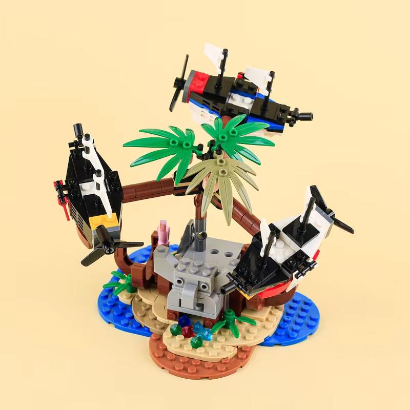 MOC Medieval Army Weapons Building Blocks Cannon Pirate Ship Soldiers Figures Military War Scene Assembling Mini Brick Toy Gifts