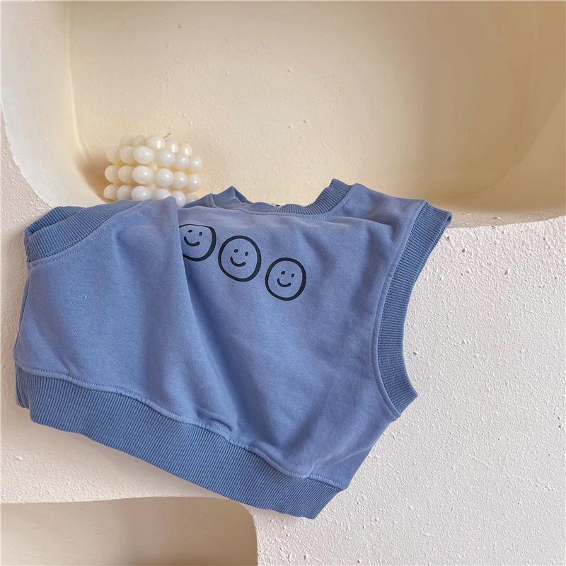 

Осенний жилет-свитшот для девочек в корейском стиле 90 cm синий