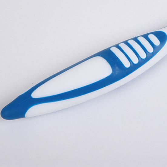 Dwustronna szczoteczka do protez zębowych Ergonomiczny uchwyt Plastikowe włosie wielowarstwowe Sztuczne zęby Szczoteczka do pielęgnacji jamy ustnej do użytku domowego