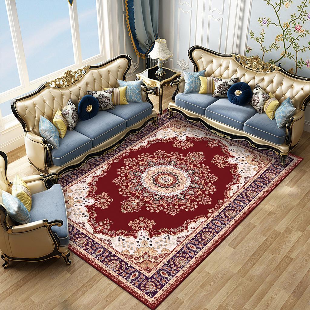 Wohnzimmerteppich im europäischen Stil Schlafzimmer Bettvorleger Couchtisch Kleiderschrank Bodenmatte