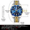 Gold Silver Popular Waterproof Olevs Watch Blue Analog Quartz Business Watch Blue Stylish Stainless Steel Watch Date Simple Large Dial Watch Fashion