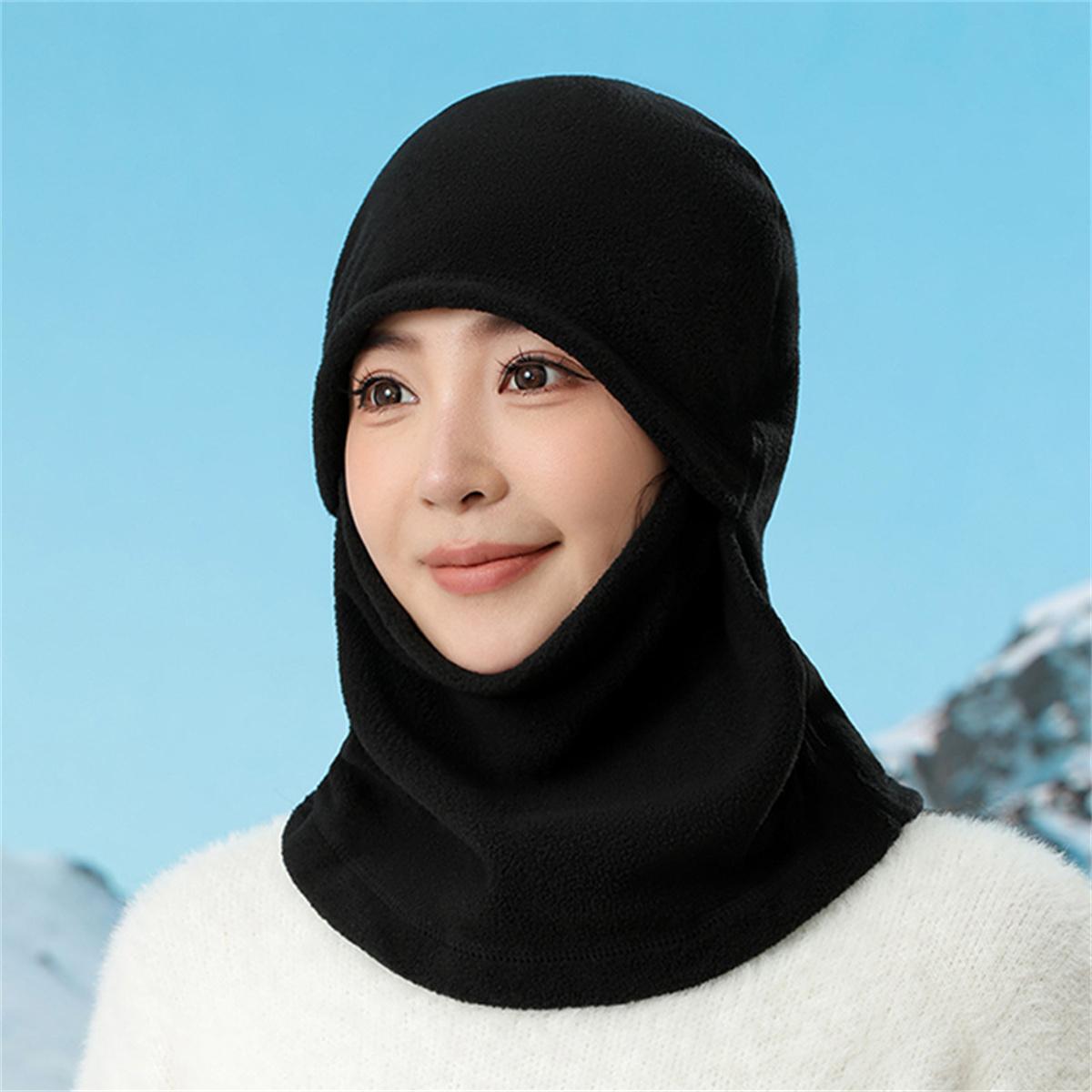 Autumn and winter polar fleece men and women sports warm headgear cycling warm integrated mask neck windproof ski hat