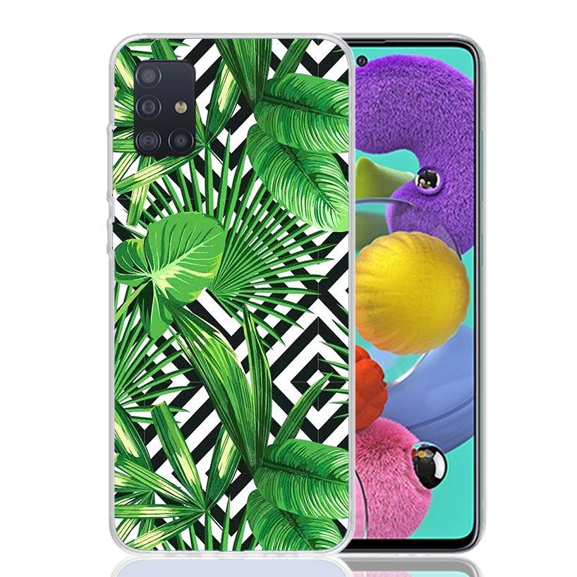 

Summer Tropical Plants Green Leaf Case Phone Cover for Samsung Galaxy A52 A51 A50 A42 A32 A22 A12 A02S A72 A71 A70 A41 A31 A21S Samsung A22 5G
