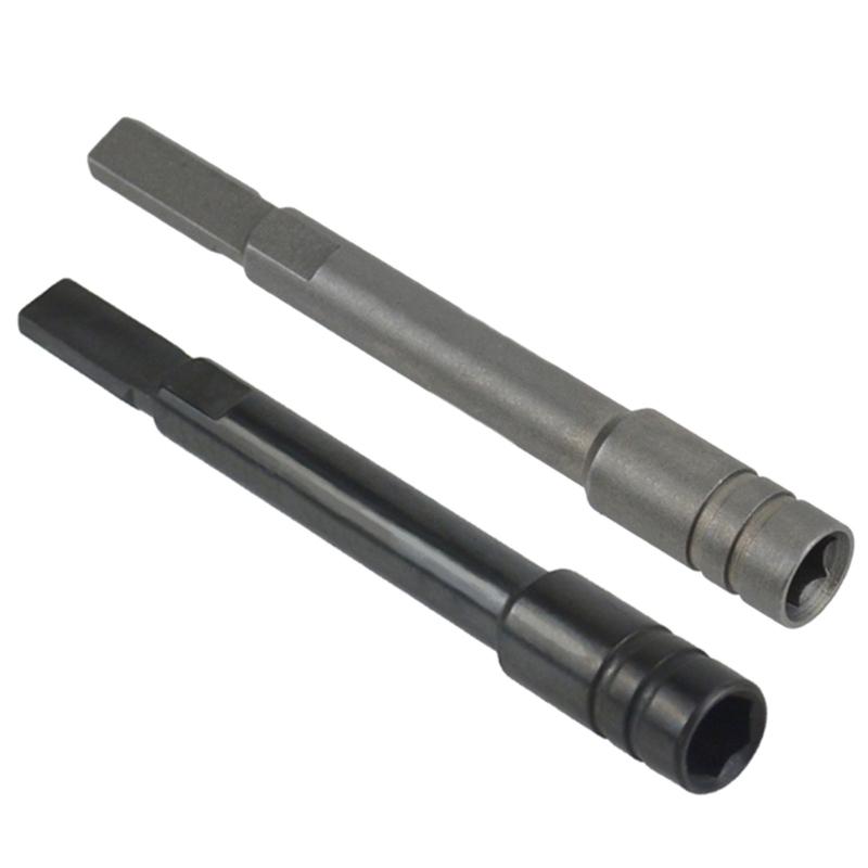 2Pcs Magnetic Extension Rods Round Flat Adapter 83mm Steel Tool for Mechanics and Projects