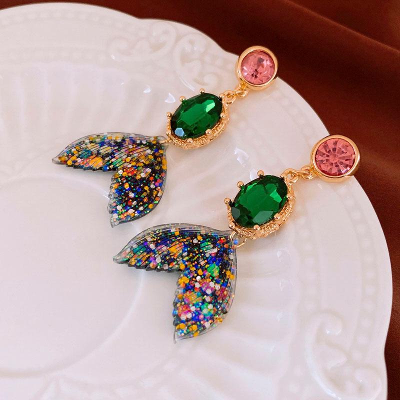 

Mermaid Fishtail Earrings Light Luxury Temperament High-end Earrings for Women срібний