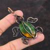 Boulder Chrysoprase Pendant Copper Wire Wrapped Pendant Handmade Jewelry Tortoise Gemstone Pendant Copper Jewelry Women Pendant Gift For Mom