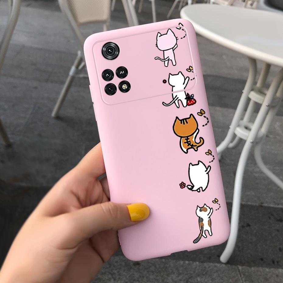 For Xiaomi Poco M4 Pro Case Lovely Pattern Candy Color Phone Case For Poco M 4 M4 Pro 5G 4G PocoM4 Soft Silicone TPU Back Cover