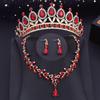 15 Colors Bridal Jewelry Sets for Women Wedding Crown Earrings Tiaras Set Necklace Bride Crown Jewelry Set Costume Accessory