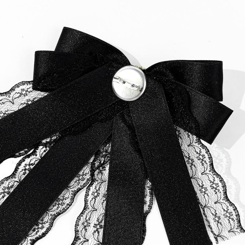 Fashion Black Bowknot Brooches Women Shirt Collar Pins Wedding Party Necktie Jewelry Accessories