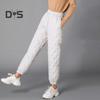 Women Winter Pants Elastic High Waist Quilted Pants Diamond-shaped Texture Design Thickened Warm Sweatpants