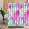 3D Color Stereoscopic Geometric Shower Curtain Abstract Art Bathroom Decoration Waterproof Polyester Bathtub Screen With Hooks