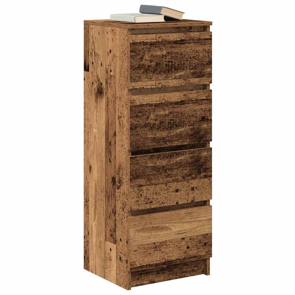 Sideboard in Vintage Wood Look 37.5 x 35 x 99 cm Engineered Wood