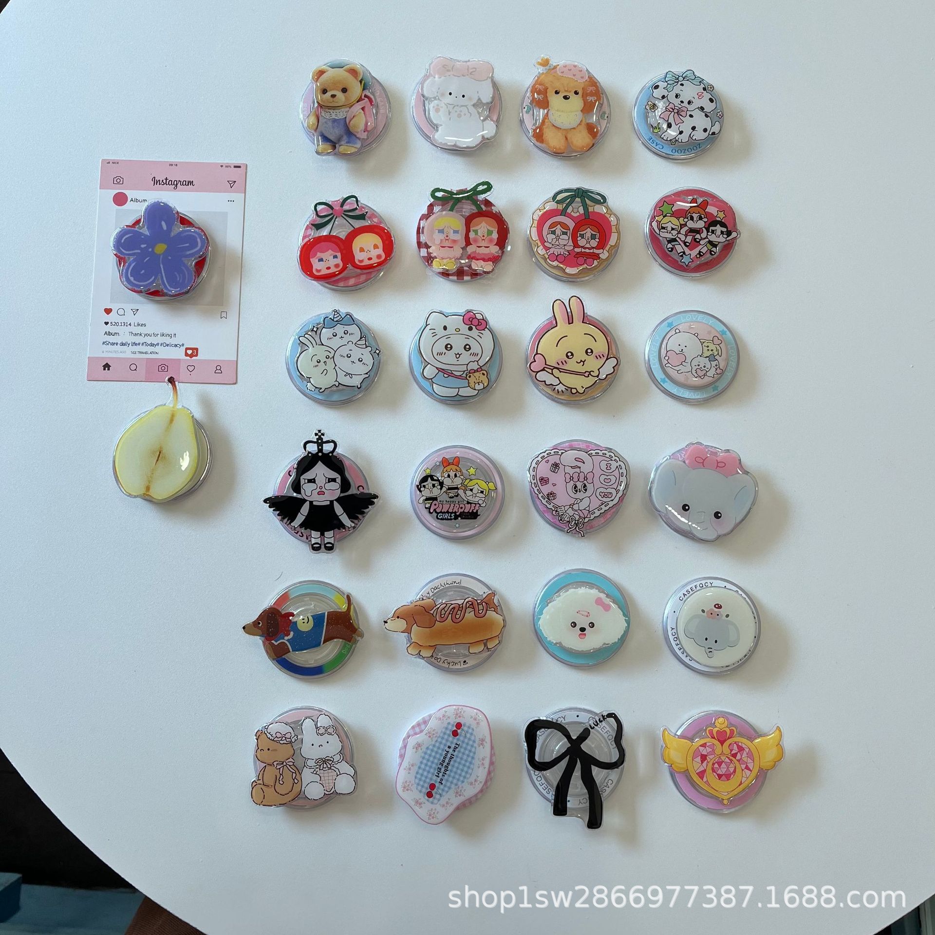 

Cute Cartoon Gi Yi Ka Magnetic Airbag Magsafe Stand - Strong Magnetic Adsorption & Retractable Patta Design Pattern 5