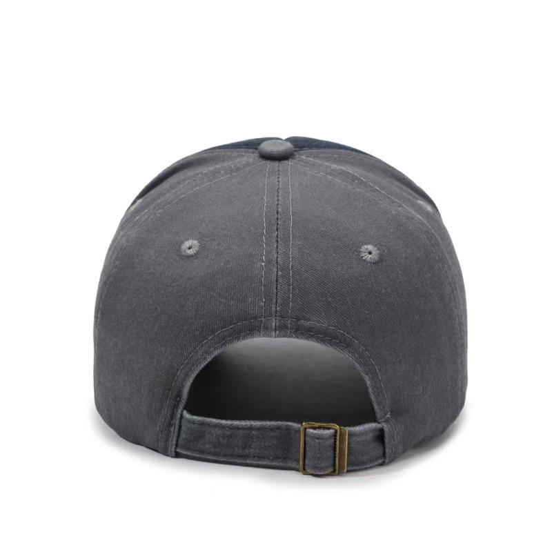 Baseball Cap Washed Cowboy Hat Men's and Women's Patch Alphabet Hat Outdoor Visor Hat American Retro Baseball Cap