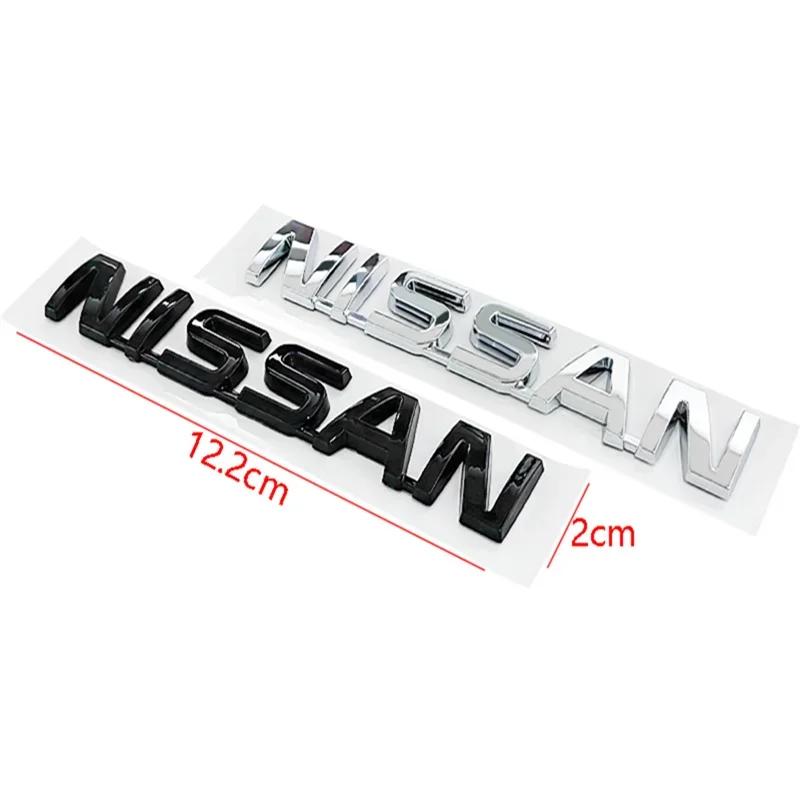 BYRDVE1 ABS Car Rear Trunk Bumper Emblem Letter Sticker for Nissan Tiida Sylphy Teana X Trail T30 Leaf T32 Almera Qashqai J10