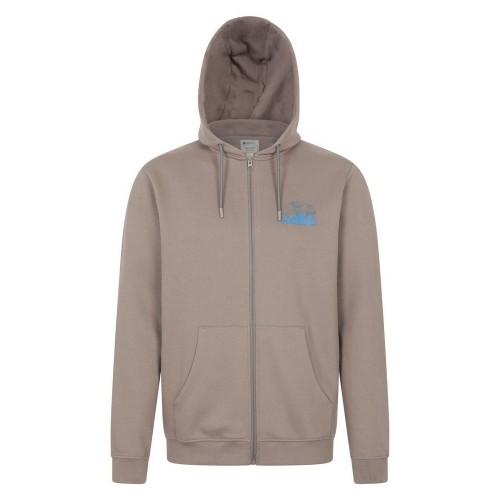 Mountain Warehouse Mens Graphic Textured Full Zip Hoodie