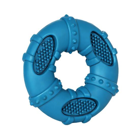 Dog Teething Toy with Cowhide Scent Natural Chew Attraction Bite-Resistant Silicone Oral Care Dog Toy for Small Medium Dogs