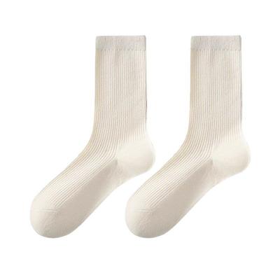 Pure Cotton Women's Spring and Autumn Socks, Pile Socks, Sweat-absorbing and Deodorizing Mid-calf Socks for Women
