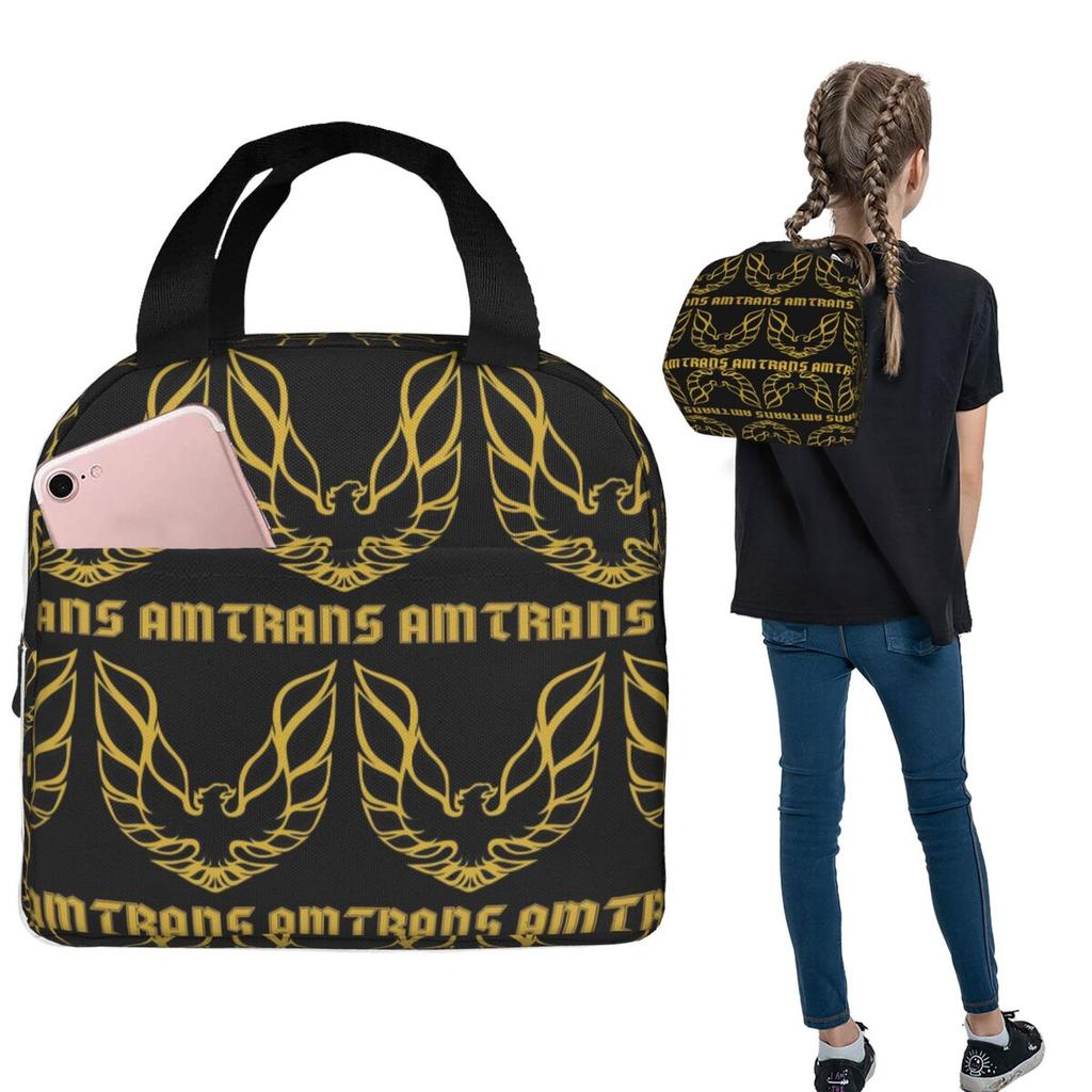 Trans Am Firebird Bandit Golden Insulated Lunch Bag for Women Children Leakproof Food Boxes Thermal Lunch Box Tote